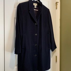 LL Bean Lambswool Womens Mid Length Coat